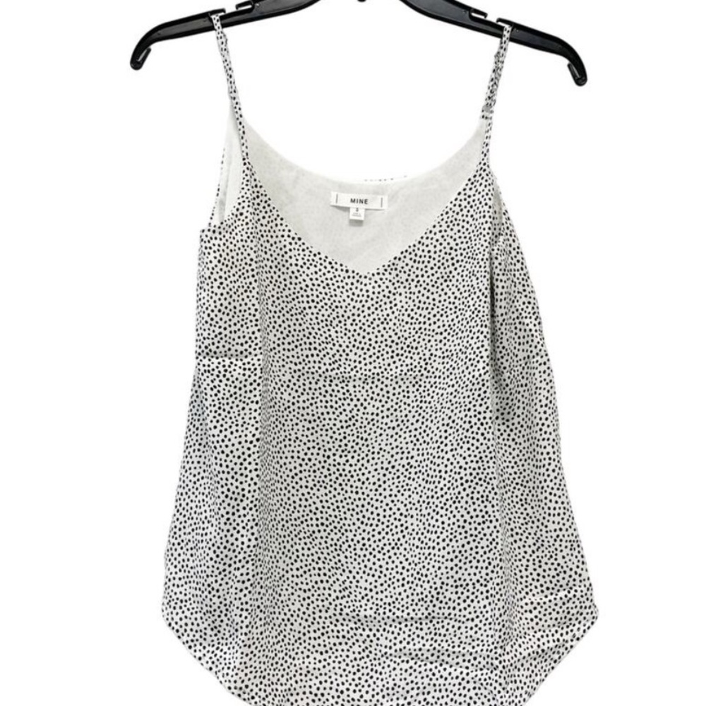 Anthropologie Black and White Dotted Camisole